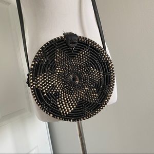 Handmade in Indonesia Round Rattan Bag